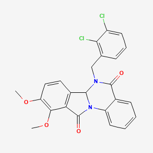 molecular formula C24H18Cl2N2O4 B10763798 6-(2,3-Dichlorobenzyl)-9,10-dimethoxy-6,6a-dihydroisoindolo[2,1-a]quinazoline-5,11-dione 