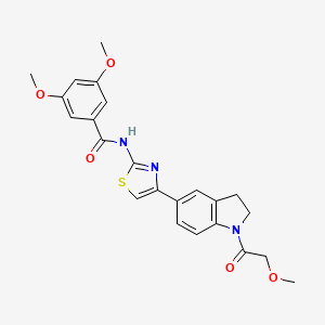 molecular formula C23H23N3O5S B10763860 3,5-Dimethoxy-N-(4-(1-(2-methoxyacetyl)indolin-5-yl)thiazol-2-yl)benzamide 