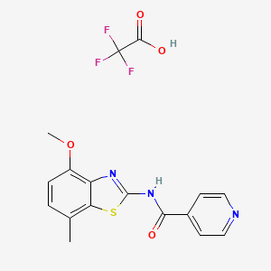 molecular formula C17H14F3N3O4S B10763876 N-(4-5-methoxy-7-2-methyl-1,3-benzothiazol-2-yl)pyridine-4-carboxamide 