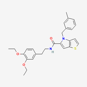 molecular formula C27H30N2O3S B10763902 N-[2-(3,4-diethoxyphenyl)ethyl]-4-[(3-methylphenyl)methyl]-5-thieno[3,2-b]pyrrolecarboxamide 
