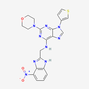 molecular formula C21H19N9O3S B10763949 SR-1277 