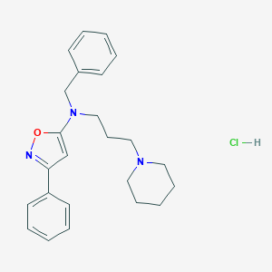 molecular formula C24H30ClN3O B010764 N-benzyl-3-phenyl-N-(3-piperidin-1-ylpropyl)-1,2-oxazol-5-amine hydrochloride CAS No. 102820-99-5