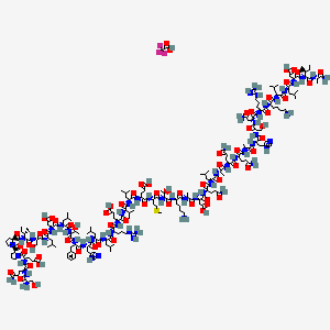 molecular formula C207H340F3N59O65S B10764090 H-Ser-Gln-Glu-Pro-Pro-Ile-Ser-Leu-Asp-Leu-Thr-Phe-His-Leu-Leu-Arg-Glu-Val-Leu-Glu-Met-Thr-Lys-Ala-Asp-Gln-Leu-Ala-Gln-Gln-Ala-His-Ser-Asn-Arg-Lys-Leu-Leu-Asp-Ile-Ala-NH2.TFA 