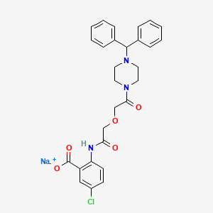molecular formula C28H27ClN3NaO5 B10764139 TM5275 sodium 