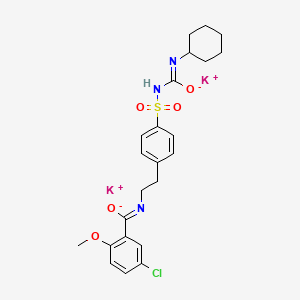 molecular formula C23H26ClK2N3O5S B10764193 Glibenclamide potassium salt 