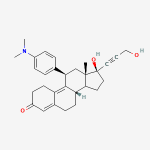molecular formula C29H35NO3 B10764322 Mifepristone, Hydroxy- 