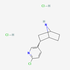 molecular formula C11H15Cl3N2 B10764381 (-)-Epibatidine dihydrochloride 