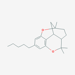 molecular formula C21H30O2 B10764512 6a,7,8,9,10,10a-Hexahydro-6,6,9-trimethyl-3-pentyl-1,9-epoxy-6H-dibenzo[b,d]pyran CAS No. 19352-64-8
