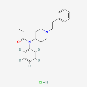 molecular formula C23H31ClN2O B10764597 N-phenyl-d5-N-[1-(2-phenylethyl)-4-piperidinyl]-butanamide,monohydrochloride 
