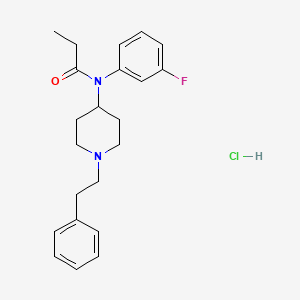 molecular formula C22H28ClFN2O B10764644 N-(3-fluorophenyl)-N-[1-(2-phenylethyl)-4-piperidinyl]-propanamide,monohydrochloride CAS No. 2309383-05-7