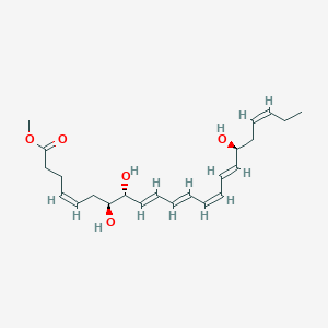 molecular formula C23H34O5 B10764786 Resolvin D1 methyl ester 