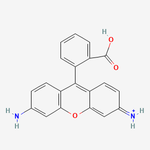 molecular formula C20H15N2O3+ B10764827 3,6-Diamino-9-(2-carboxyphenyl)xanthenium CAS No. 82182-00-1