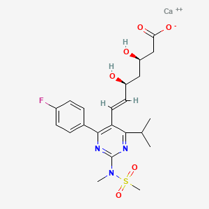 molecular formula C22H27CaFN3O6S+ B10764969 calcium;(E,3R,5S)-7-[4-(4-fluorophenyl)-2-[methyl(methylsulfonyl)amino]-6-propan-2-ylpyrimidin-5-yl]-3,5-dihydroxyhept-6-enoate 