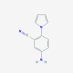 molecular formula C11H9N3 B010765 5-amino-2-(1H-pyrrol-1-yl)benzonitrile CAS No. 106981-51-5