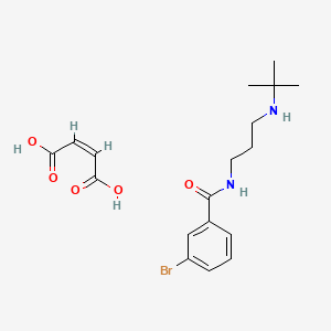 molecular formula C18H25BrN2O5 B10765116 3-bromo-N-[3-(tert-butylamino)propyl]benzamide;(Z)-but-2-enedioic acid 