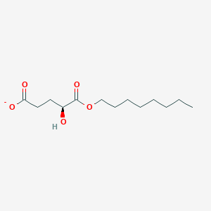 molecular formula C13H23O5- B10765192 (2S)-Octyl--hydroxyglutarate 