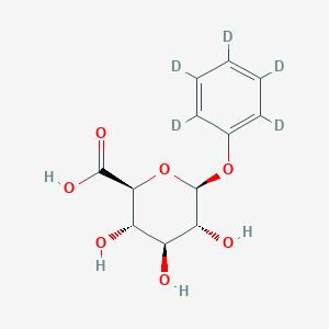 molecular formula C12H14O7 B10765302 Phenyl |A-D-glucuronide-d5 