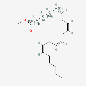 molecular formula C21H34O2 B10765335 methyl (5Z,8Z,11Z,14Z)-(1,2,3,4,5-13C5)icosa-5,8,11,14-tetraenoate 