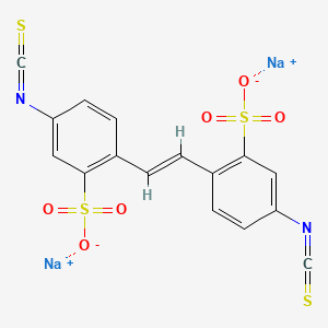 molecular formula C16H8N2Na2O6S4 B10765370 disodium;5-isothiocyanato-2-[(E)-2-(4-isothiocyanato-2-sulfonatophenyl)ethenyl]benzenesulfonate 