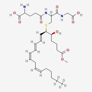 molecular formula C31H49N3O9S B10765457 Leukotriene C4-d5 methyl ester 