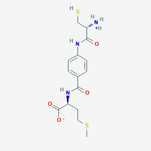 molecular formula C15H21N3O4S2 B10765519 H-Cys-4-Abz-Met-OH 