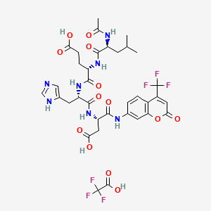 molecular formula C35H39F6N7O13 B10765526 Ac-leu-glu-his-asp-afc trifluoroacetate salt 