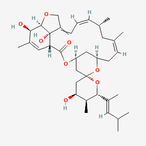 molecular formula C36H52O8 B10765536 (1R,4S,4'S,5'S,6R,6'S,8R,10Z,13R,14Z,20R,21R,24S)-4',21,24-trihydroxy-5',11,13,22-tetramethyl-6'-[(E)-4-methylpent-2-en-2-yl]spiro[3,7,19-trioxatetracyclo[15.6.1.14,8.020,24]pentacosa-10,14,16,22-tetraene-6,2'-oxane]-2-one 