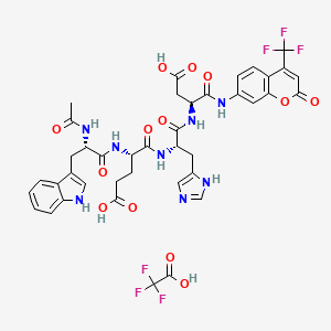 molecular formula C40H38F6N8O13 B10765567 Ac-WEHD-AFC TFA 