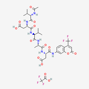 molecular formula C35H42F6N6O14 B10765596 Ac-VDVAD-AFC (trifluoroacetate salt) 