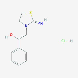 molecular formula C11H15ClN2OS B107656 2-(2-Iminothiazolidin-3-yl)-1-phenylethanol hydrochloride CAS No. 17899-33-1