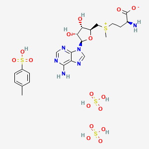 molecular formula C22H34N6O16S4 B10765667 S-Adenosyl-L-methionine disulfate tosylate CAS No. 375798-66-6