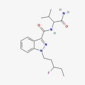 molecular formula C18H25FN4O2 B10765857 N-(1-amino-3-methyl-1-oxobutan-2-yl)-1-(3-fluoropentyl)-1H-indazole-3-carboxamide 