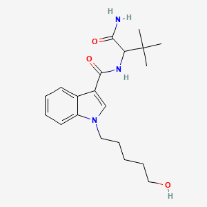 molecular formula C20H29N3O3 B10765876 N-(1-amino-3,3-dimethyl-1-oxobutan-2-yl)-1-(5-hydroxypentyl)-1H-indole-3-carboxamide CAS No. 2460433-27-4