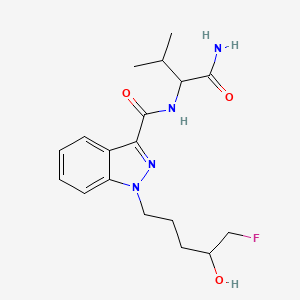 molecular formula C18H25FN4O3 B10765998 N-(1-amino-3-methyl-1-oxobutan-2-yl)-1-(5-fluoro-4-hydroxypentyl)-1H-indazole-3-carboxamide CAS No. 2460433-23-0