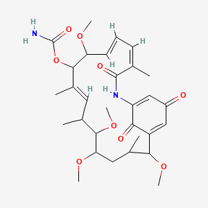 molecular formula C30H42N2O9 B10766095 [(4Z,6E,10E)-8,13,14,17-tetramethoxy-4,10,12,16-tetramethyl-3,20,22-trioxo-2-azabicyclo[16.3.1]docosa-1(21),4,6,10,18-pentaen-9-yl] carbamate 