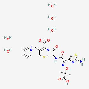 molecular formula C22H32N6O12S2 B10766187 Ceftazidime (hydrate) 