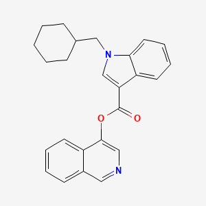 molecular formula C25H24N2O2 B10766216 isoquinolin-4-yl1-(cyclohexylmethyl)-1H-indole-3-carboxylate 