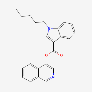 molecular formula C23H22N2O2 B10766223 isoquinolin-4-yl1-pentyl-1H-indole-3-carboxylate 