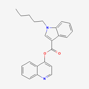 molecular formula C23H22N2O2 B10766229 quinolin-4-yl1-pentyl-1H-indole-3-carboxylate 