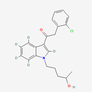molecular formula C21H22ClNO2 B10766320 2-(2-chlorophenyl)-1-(1-(4-hydroxypentyl)-1H-indol-3-yl)ethan-1-one-2,4,5,6,7-d5 