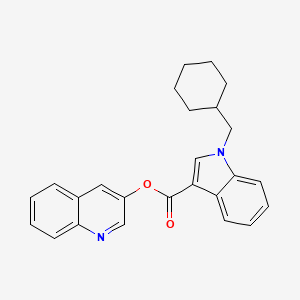 molecular formula C25H24N2O2 B10766329 Quinolin-3-yl1-(cyclohexylmethyl)-1H-indole-3-carboxylate 