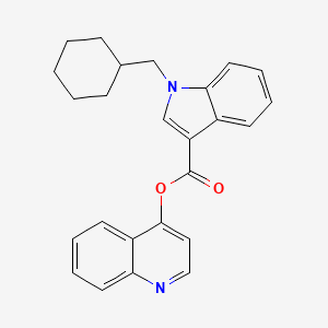molecular formula C25H24N2O2 B10766338 quinolin-4-yl1-(cyclohexylmethyl)-1H-indole-3-carboxylate 