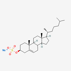 molecular formula C27H45NaO4S B10766346 sodium;[(3S,9S,10R,13R,14S,17R)-10,13-dimethyl-17-[(2R)-6-methylheptan-2-yl]-2,3,4,7,8,9,11,12,14,15,16,17-dodecahydro-1H-cyclopenta[a]phenanthren-3-yl] sulfate 