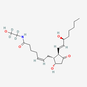 molecular formula C22H37NO5 B10766372 PGD2 ethanolamide-d4 