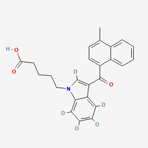 molecular formula C25H23NO3 B10766404 5-[2,4,5,6,7-pentadeuterio-3-(4-methylnaphthalene-1-carbonyl)indol-1-yl]pentanoic acid 