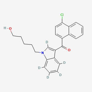 molecular formula C24H22ClNO2 B10766432 (4-chloronaphthalen-1-yl)(1-(5-hydroxypentyl)-1H-indol-3-yl-2,4,5,6,7-d5)methanone 