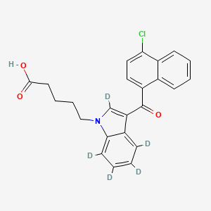 molecular formula C24H20ClNO3 B10766437 5-[3-(4-chloronaphthalene-1-carbonyl)-2,4,5,6,7-pentadeuterioindol-1-yl]pentanoic acid 