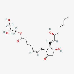 molecular formula C23H38O7 B10766456 Prostaglandin E2-1-glyceryl ester-d5 