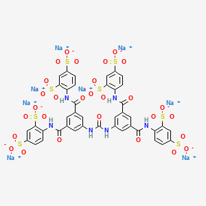 molecular formula C41H24N6Na8O29S8 B10766464 octasodium;4-[[3-[[3,5-bis[(2,4-disulfonatophenyl)carbamoyl]phenyl]carbamoylamino]-5-[(2,4-disulfonatophenyl)carbamoyl]benzoyl]amino]benzene-1,3-disulfonate 