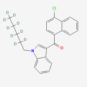 molecular formula C24H22ClNO B10766586 (4-Chloronaphthalen-1-yl)(1-pentylindolin-3-yl)-methanone-,2',3,3',4,4',5,5,5-d9 